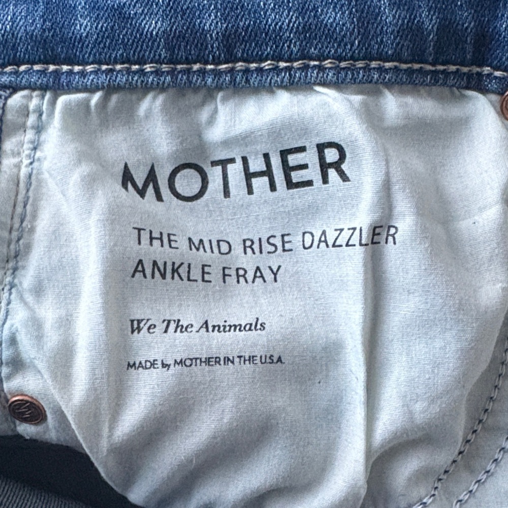 MOTHER the mid rise dazzler ankle jeans - we the animals EUC - Picture 2 of 10